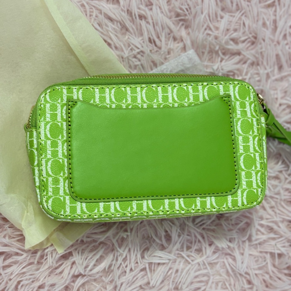 Brand New Carolina Herrera Lime Green Crossbody Bag - Picture 3 of 11
